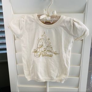Disney Princess Short Sleeve Sweater (gold…